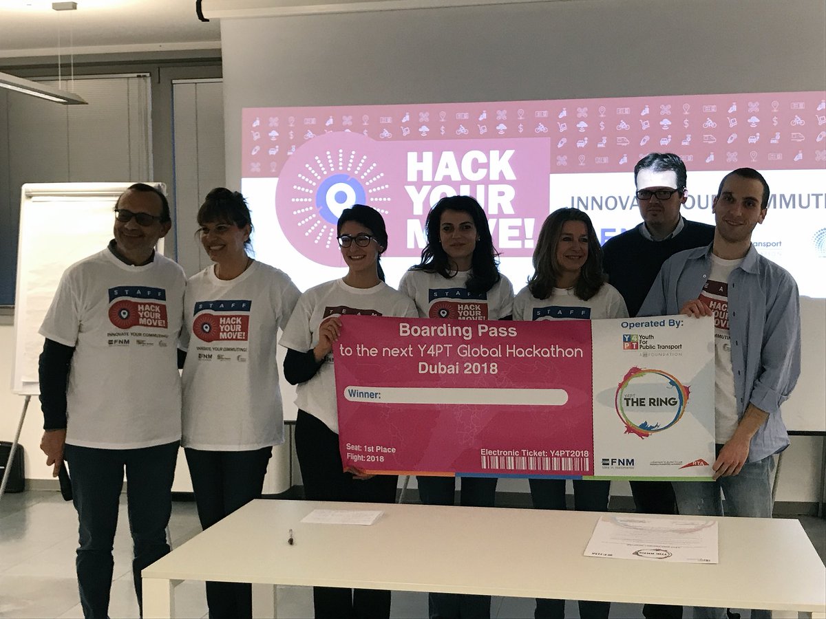 VINCE #HackYorMove #Walkee, l’accumulatore energetico ecosostenibile per lo sviluppo di energia elettrica nelle stazioni grazie al movimento dei pendolari!
Complimenti davvento ragazzi! 
#commuting #mobility #y4pthackathon