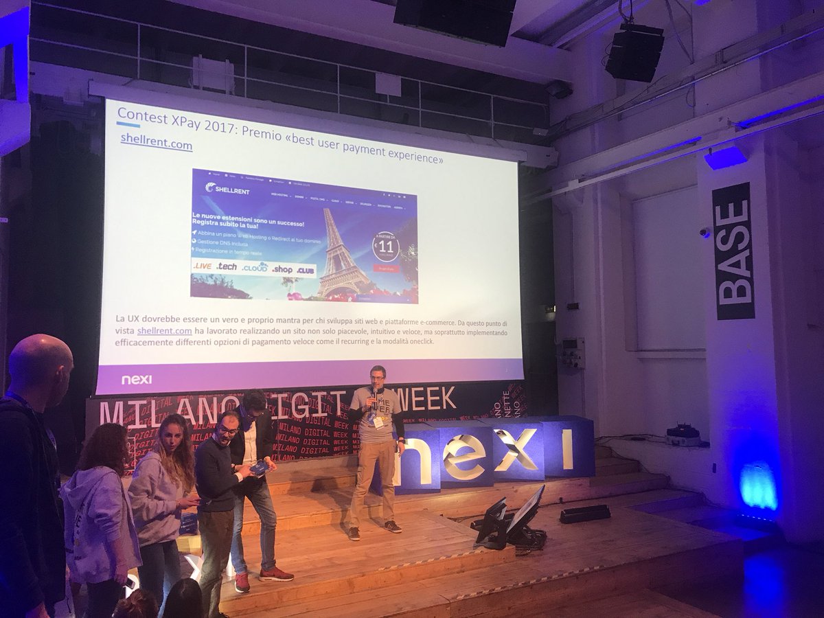 MI_DigitalWeek's tweet photo. #MilanoDigitalWeek | #CashlessMilanoHack Tra poco i vincitori dell’Hackathon di @nexipayments @CariploFactory @CodemotionIT... Nell’attesa i vincitori del Contest XPay 2017. https://t.co/KHmWKH5ehO