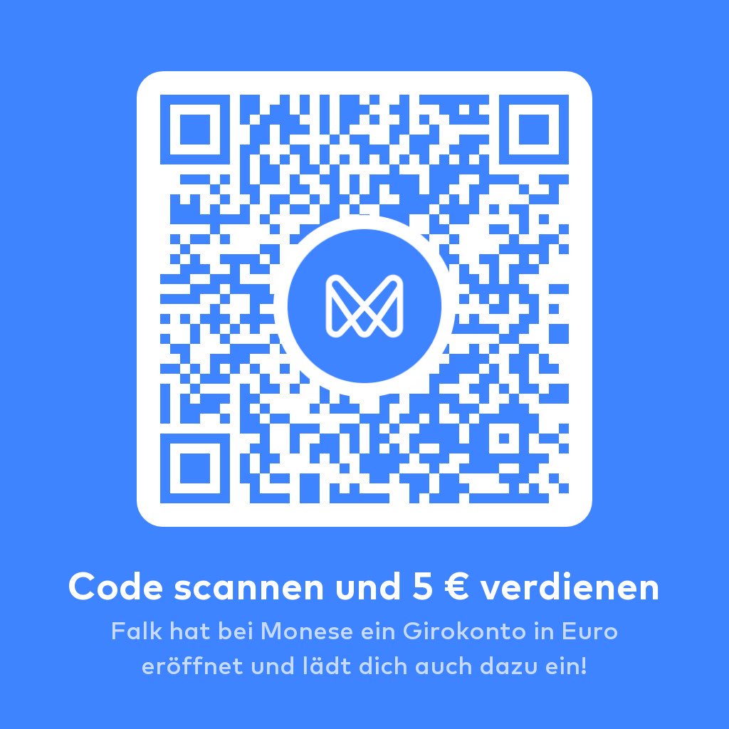 Du erhältst 5 € als Willkommensgeschenk, wenn du ein Monese-Konto eröffnest und Geld einzahlst. Nutze dafür meinen Code: EPPGHFC7. Hier holst du dir die App: monese.app.link/yZHZsAcSaL?inv…