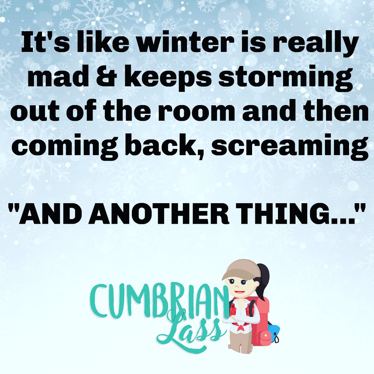 CumbrianLassCL's tweet photo. 😂😂
#BeastFromTheEast2 #Beastfromtheeast #LakeDistrict #Cumbrianlass #Cumbria #AndAnotherThing #WintersGotACobOn https://t.co/aXrrzm5e2t