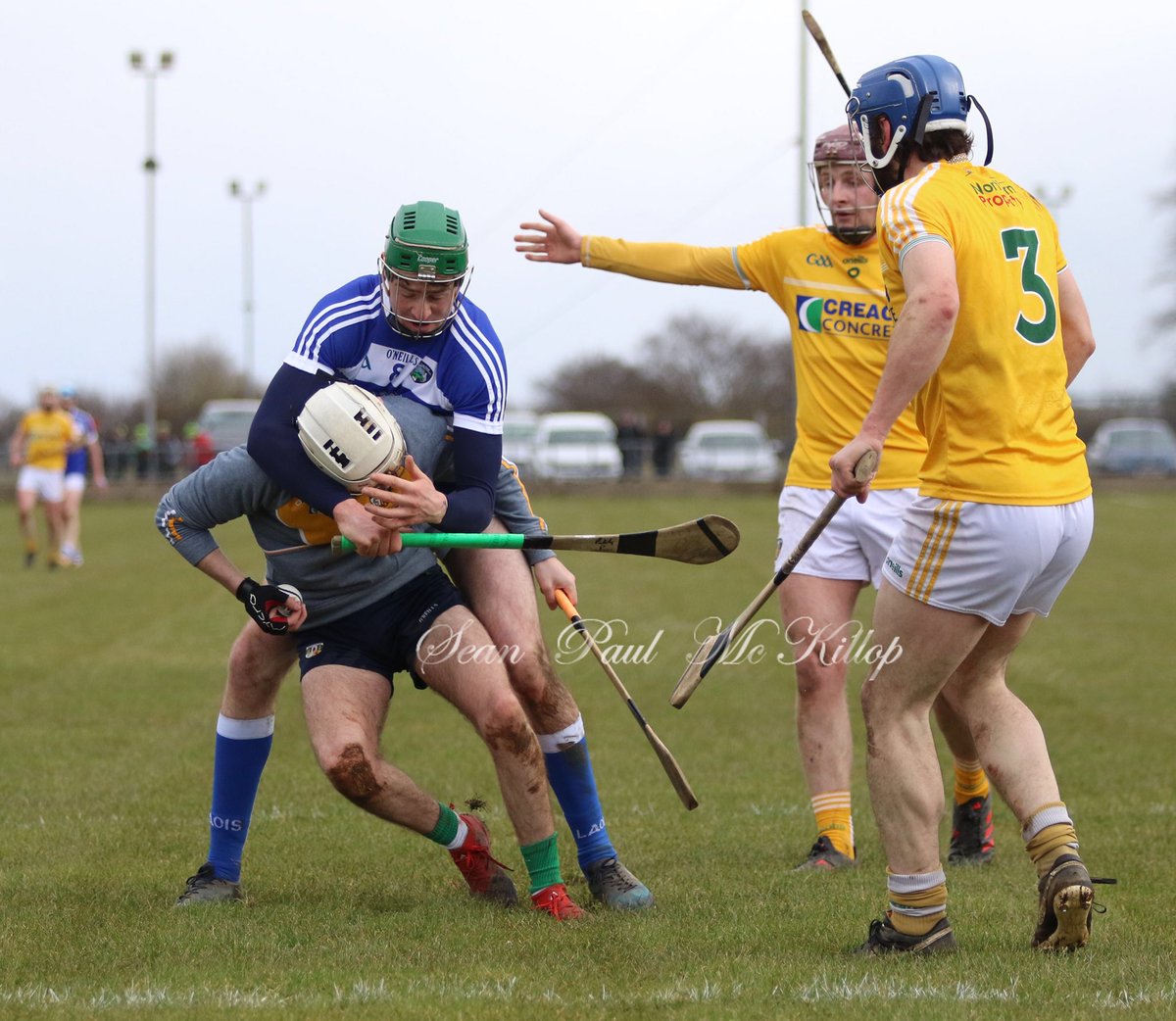 shamrocks55's tweet photo. Hard luck @AontroimGAA losing league relegation against @CLGLaois  #saffronsundays https://t.co/4d7JhYLo41