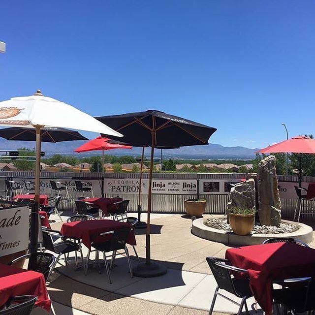 Don't miss the beautiful views at our West Side location in #patiotimesoon #ABQ #sunset #sitoutside #viewsfordays