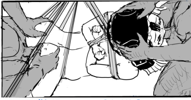 下書きあと4ページ マルルクちゃん可愛いのでモブおじさんもいい仕事します 