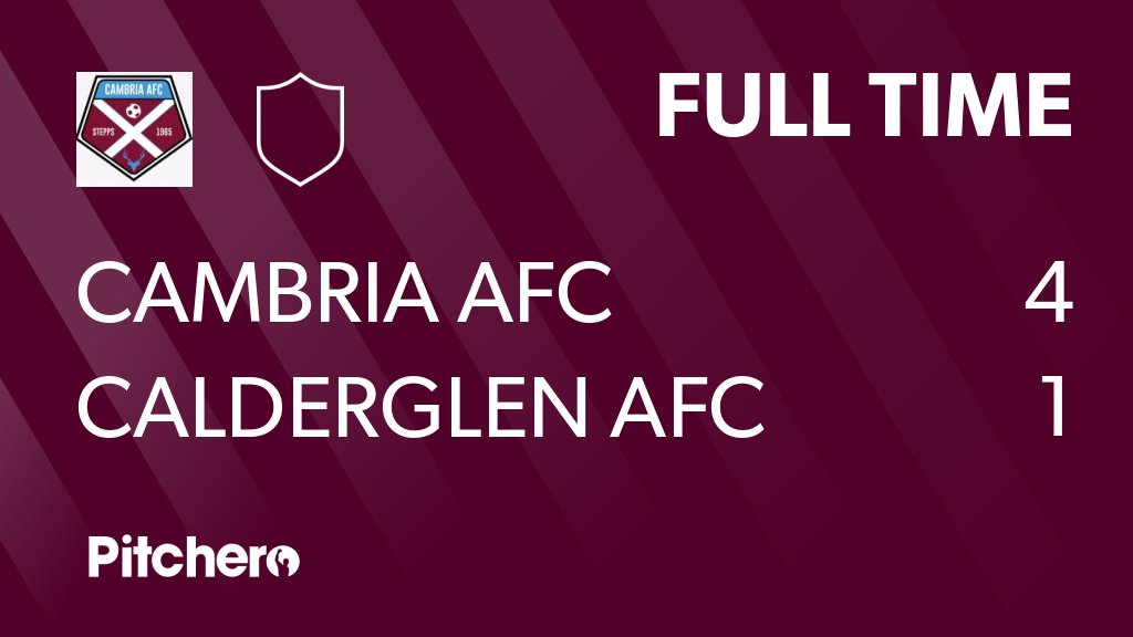 CambriaAFC's tweet photo. FULL TIME: Cambria AFC 4 - 1 Calderglen AFC
#CAMCAL #Pitchero
https://t.co/AIBZbb8NHE https://t.co/jblrLdEdgd