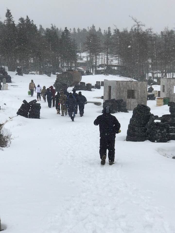 RBCThrashers's tweet photo. @DJHLnews @RBCThrashers had an awesome time this afternoon at Frontline Paintball. Great team building event even if one of the teams lost 😜. #playoffready #provincialprep #teambuilding #frozenpaintballssting #climbingthroughsnowworkout https://t.co/NmCY9g9YKx
