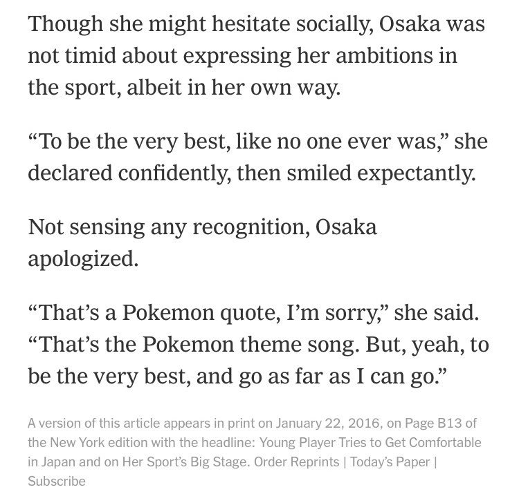 Ben Rothenberg Naomi Osaka Has Done What No One In Tennis Has Ever Done Fulfilled A Career Ambition Expressed Through Pokemon Lyrics Tbt To This 16 Nytsports Profile T Co Huj1fbh2ix T Co 5ps9alzu1j Ben Rothenberg Naomi Osaka Has Done What No One In Tennis Has Ever Done Fulfilled A Career Ambition Expressed Through Pokemon Lyrics Tbt To This 16 Nytsports Profile T Co Huj1fbh2ix T Co 5ps9alzu1j