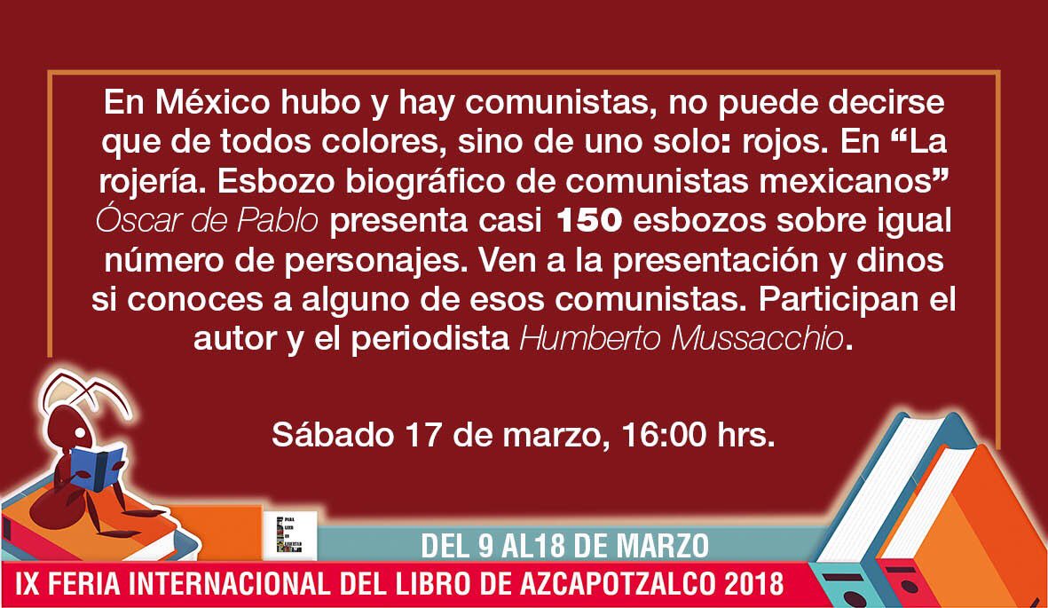AzcapotzalcoMx's tweet photo. #FILAzcapo18
#AzcapotzalcoEnComunidad https://t.co/3iwXig5HwQ