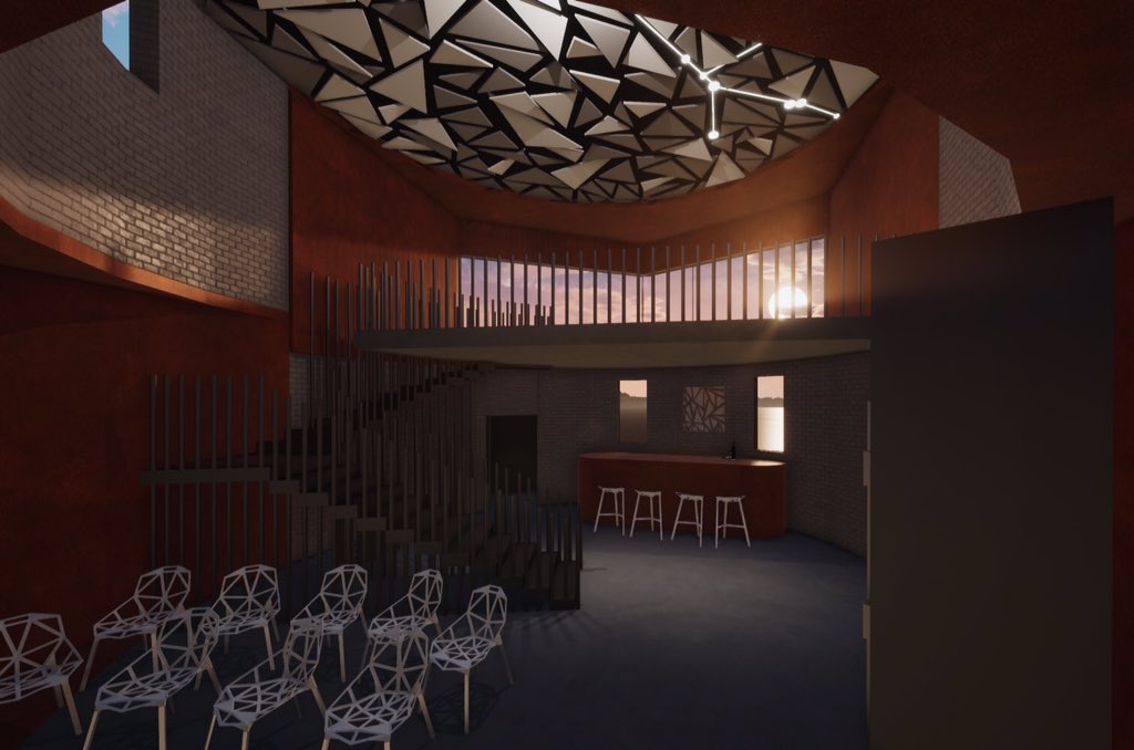 CovID2018's tweet photo. 1:50 scale model and test render of The Observatory ‘A contemporary artist’s studio/gallery, exploring the relationship between the artist and the public. The experience of enjoying and creating art.’ A fantastic work in progress! #reshapingid #reshapinginterior https://t.co/h9jWzsa88u
