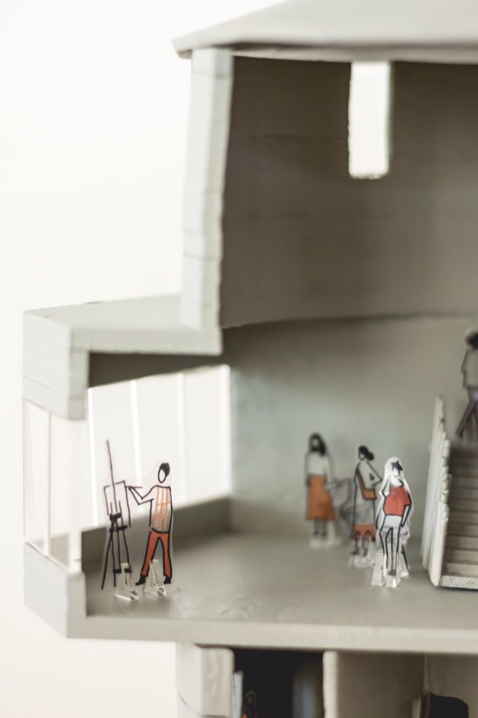 CovID2018's tweet photo. 1:50 scale model and test render of The Observatory ‘A contemporary artist’s studio/gallery, exploring the relationship between the artist and the public. The experience of enjoying and creating art.’ A fantastic work in progress! #reshapingid #reshapinginterior https://t.co/h9jWzsa88u