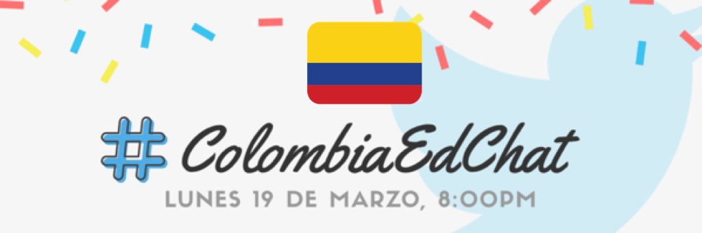 GEGColombia's tweet photo. Mañana, segundo #ColombiaEdChat 8:00pm no te lo pierdas! Tomorrow at 8:00pm join us for the second #ColombiaEdChat https://t.co/Sf7YR0BGSW
