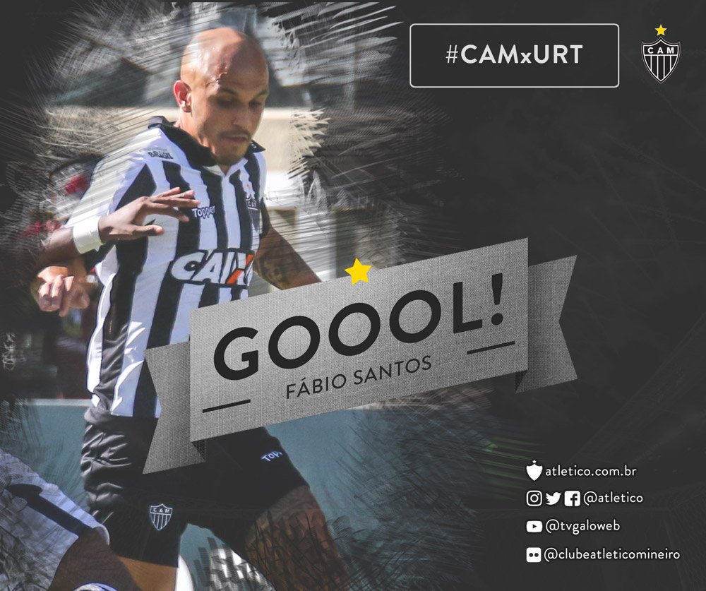 Fábio Santos abre o placar no Horto! Atlético 1 x 0 URT. Vamos, #Galo! #CAMxURT