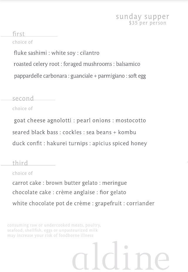 Join us tonight for Sunday Supper. 
3 courses : $35
#prenoreastervibes