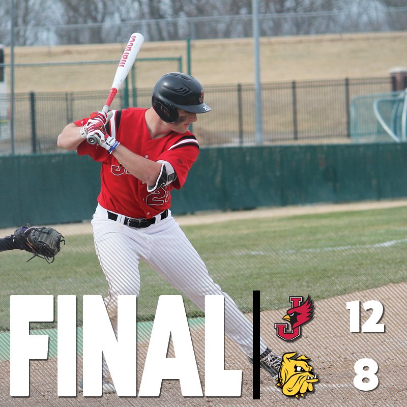 BASE | FINAL | <a href="/Jewell_Baseball/">William Jewell Baseball</a> wins the offensive battle over <a href="/UMDBulldogs/">UMD Athletics</a>! Christian Chalabi's four hit, four RBI day leads the way for the Cardinals who posted 19 hits. #DefendTheNest