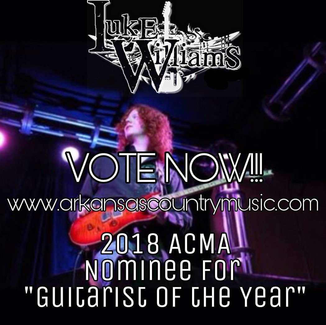 Extremely honored at humbled to be nominated for "Guitarist of the Year" at the first annual #ArkansasCMA Awards. This is so cool! Its 100% fan voted so I need all the support I can get!