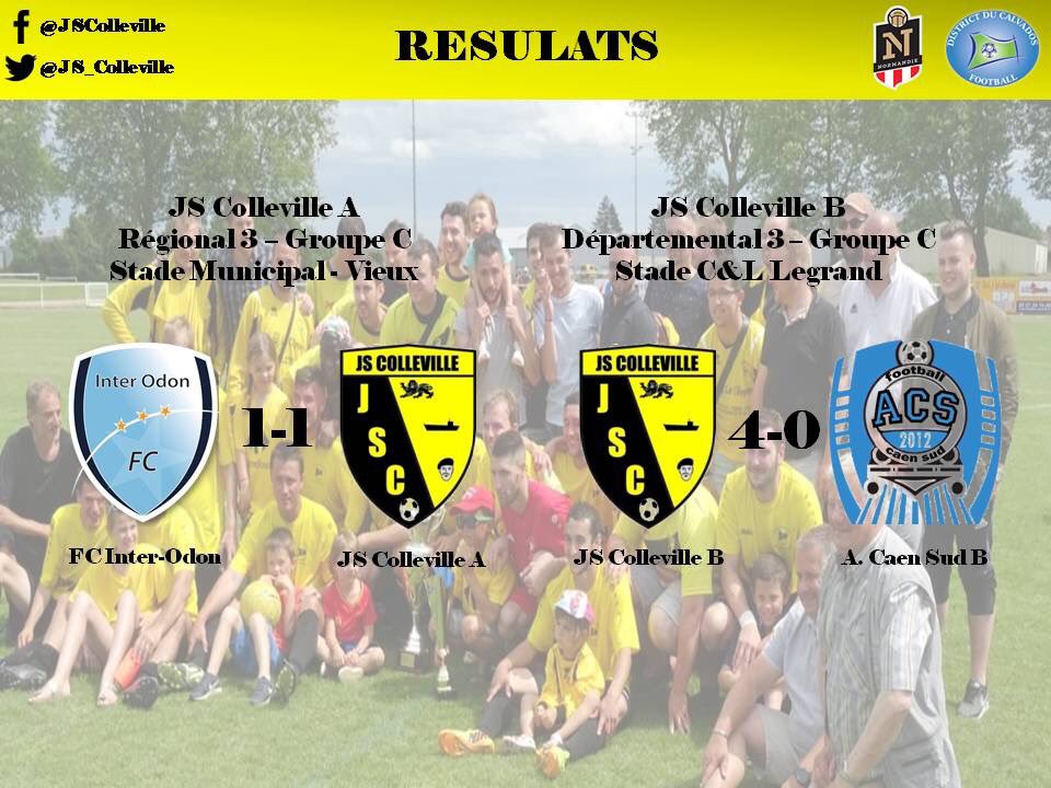 JS_Colleville's tweet photo. [SENIORS] 💛RESULTATS🖤
Un #weekend presque parfait... On re-tente la semaine prochaine ! 🙏💪
➡️https://t.co/sjYvEJY0Fd
#JSC #JauneEtNoir https://t.co/R4syF7v4Ky