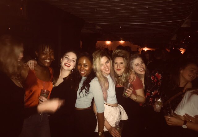 BettyGranville's tweet photo. Had a blinder of a wrap party with the @JesusandLucifer lot last night @Concretespace 90s night @BBMusicLondon is SUCH a good DJ https://t.co/TTveMB48aX