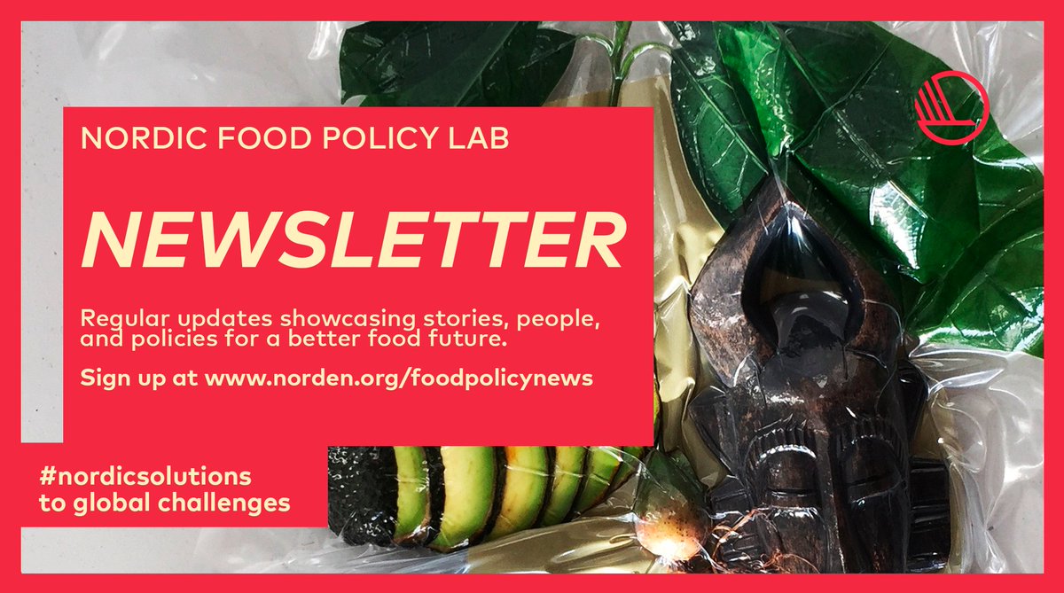 We are thrilled to be launching our Nordic Food Policy Lab newsletter next week. Make sure you sign up to receive the first edition norden.org/foodpolicynews and tell your friends. #NordicSolutions #SustainableFood #Shiftingdiets #FoodPolicy