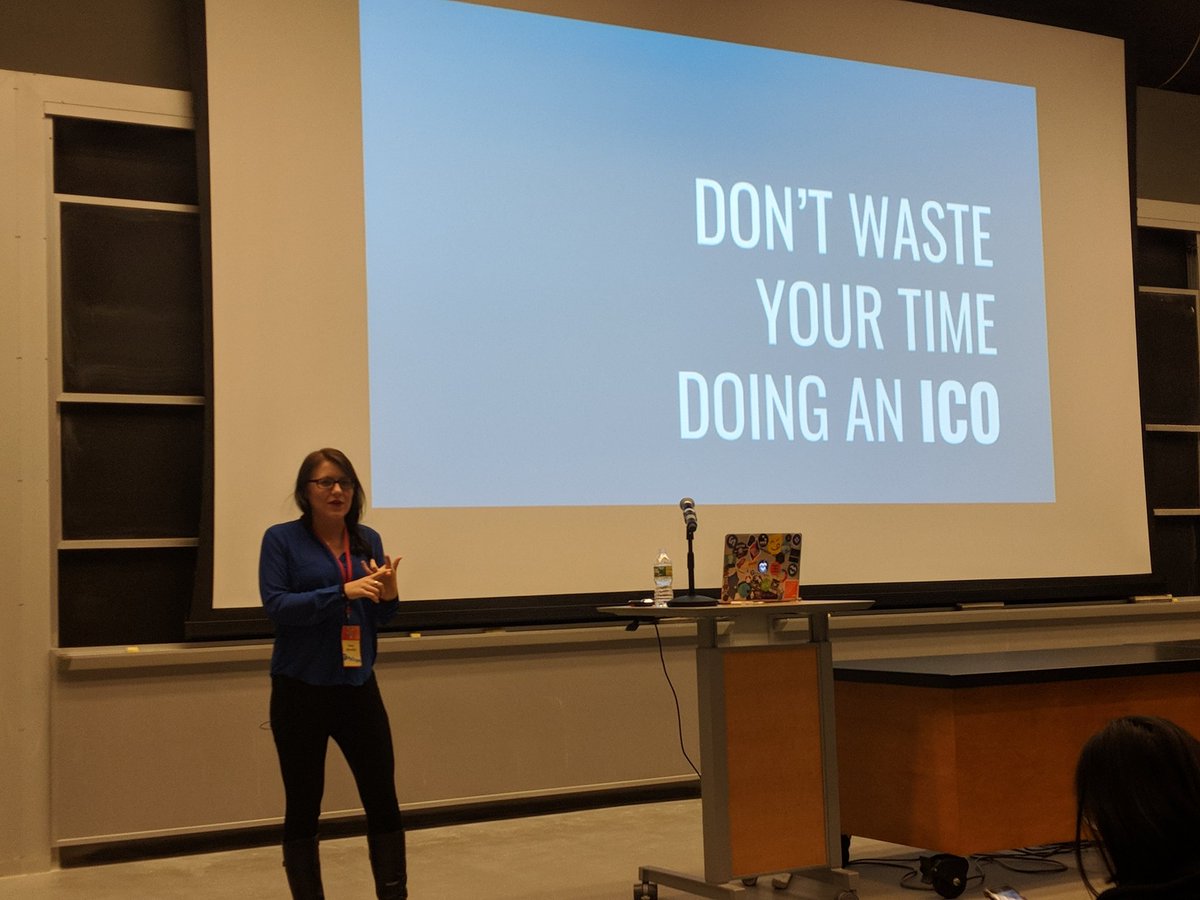"A whitepaper is not a product. Token holders are not users. Bootstrap your business." - <a href="/tayvano_/">Tay 💖</a> #MITBitcoinExpo2018