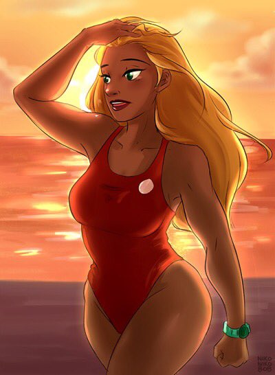 unnamed lifeguard from lilo and stitch! #fanart.