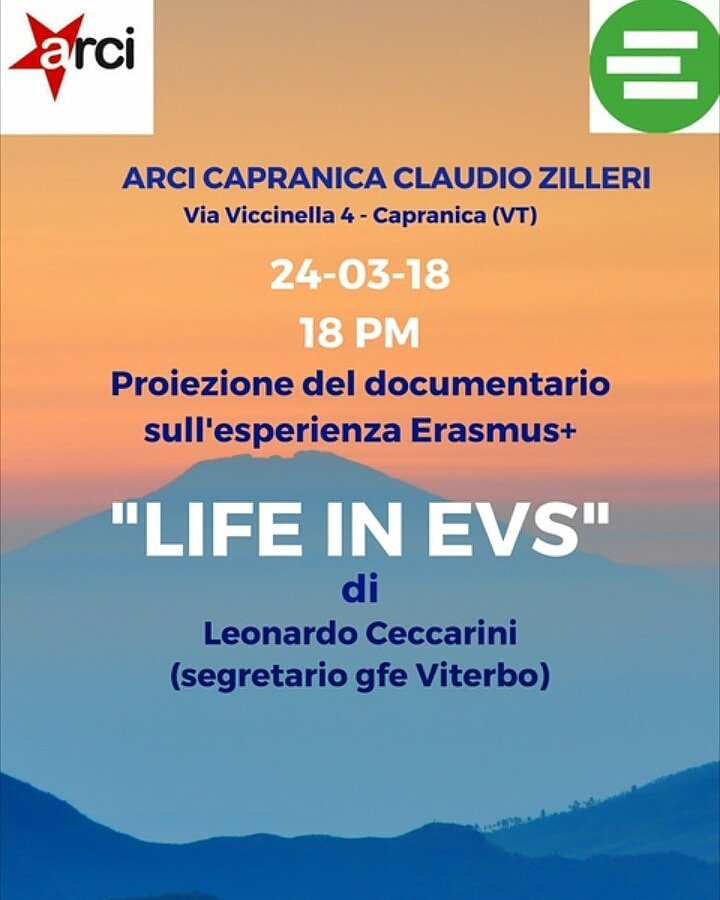 Alle ore 18 del 24 Marzo, all'ARCI Claudio Zilleri di Capranica, verrà proiettato il documentario "Life in Evs" di Leonardo Ceccarini, segretario della sezione di Viterbo della Gfe.

facebook.com/events/1605451…