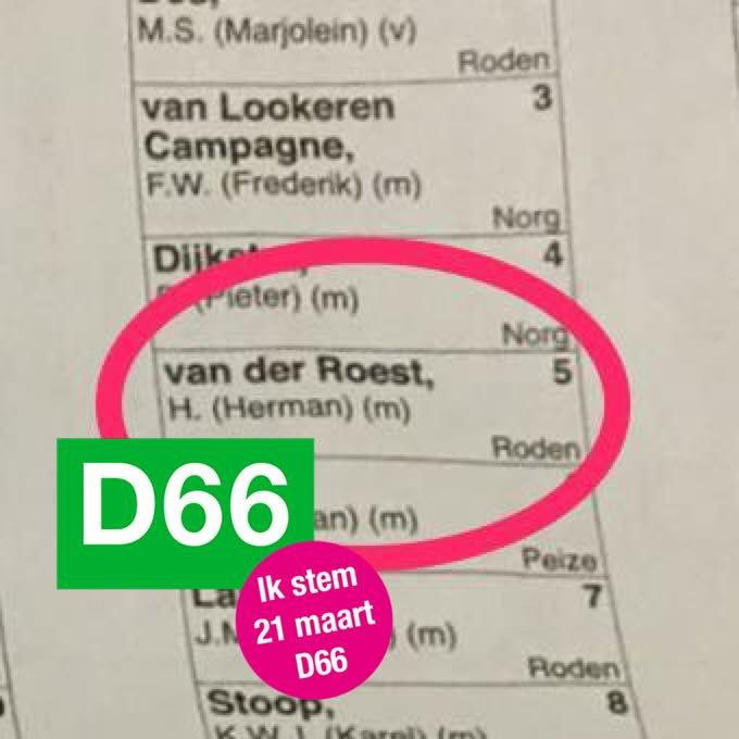 Woensdag 21 maart STEMMEN 😉