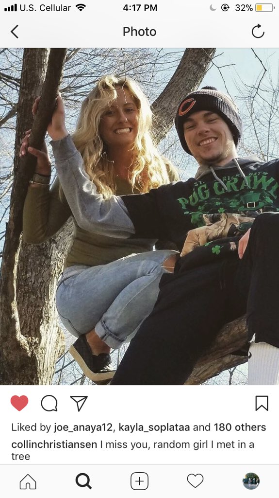 AustenNissen's tweet photo. Twitter people, my friend Collin needs your help! He met this lovely girl in a tree in Chicago on St. Patrick’s Day, but wasn’t able to get her contact information. We need your help to find the girl, let’s make this happen @C_Christ_25 https://t.co/gOKAM98Lnl