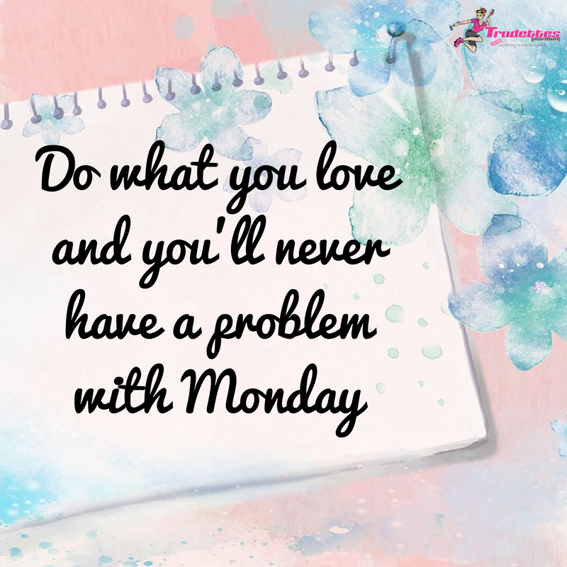 Tradettes's tweet photo. Do what you love.π
#MondayMotivation #MorningMotivation #MorningInspiration #GoodMorning
#Tradettes #WomenPlumbers #Plumbers #WomenPlumbingService #Plumbing #Brisbane #QLD
https://t.co/D4HBohAOgk
1300260114 https://t.co/zQkR89VVoh