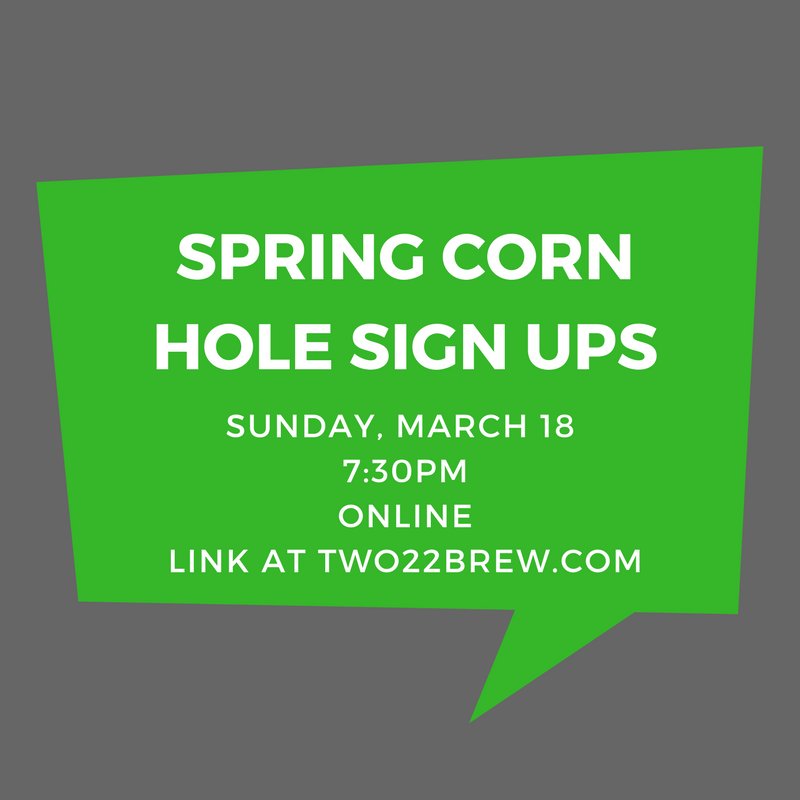 Spring Corn Hole League sign ups open at 7:30pm tonight--sign ups are online.  #cornhole #beer #colorado #spring
docs.google.com/forms/d/e/1FAI…