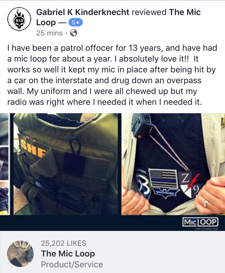 TheMicLoop's tweet photo. What a great testimony!!!! Glad you’re safe! #stayconnected #beheard #themicloop #micloop #thinblueline #police #cops #lawenforcement https://t.co/039UQ3xTNc