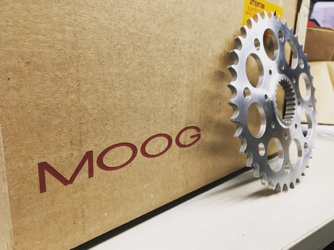 CornellFSAE's tweet photo. We would like to give a shout out and say thank you to @Moog_Industrial for the custom sprocket and precision-ground halfshafts. The heart and soul of our drivetrain, these parts are crucial for putting our power down! #GoFaster https://t.co/tYugO5lSQp
