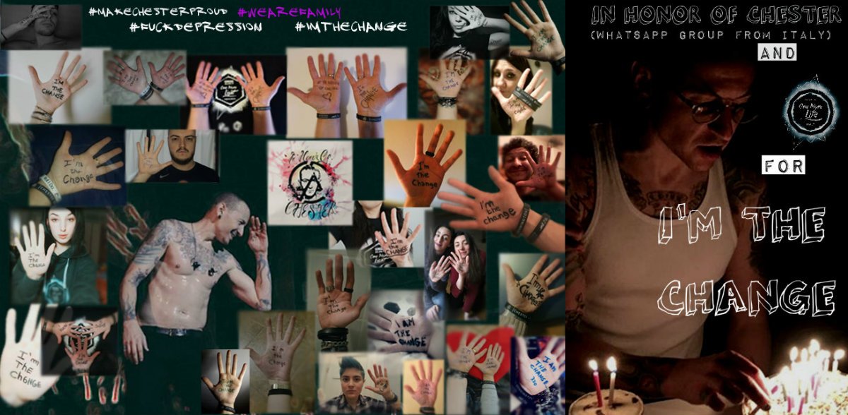 gabripoli971's tweet photo. @TalindaB Hi, we are #InHonorOfChester an Italian whatsapp group born on 10/27 for LA memorial, we're from all over Italy, 50 people loving each other &amp; making Chester proud every day #wearefamily &amp; #Wearethechange #320Change #320changedirection #IAmTheChange #MakeChesterProud https://t.co/5CKhLppRZ7