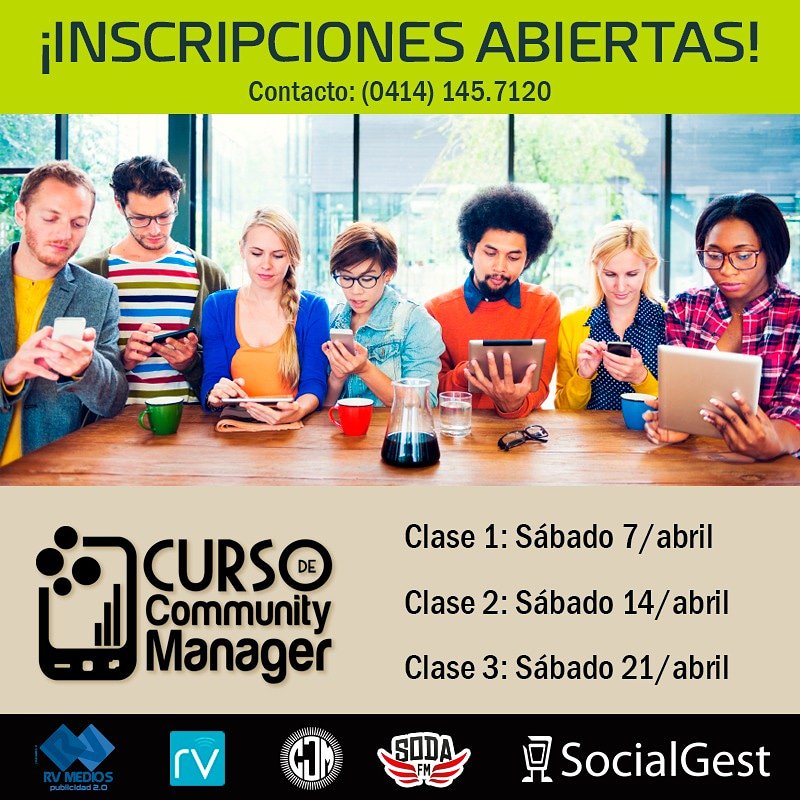 Adolfo_Olmo's tweet photo. #curso #redessociales #communitymanager en #valencia pide más información enviando tu correo al 04141457120 #socialmediamanager https://t.co/3f56rQGVMf