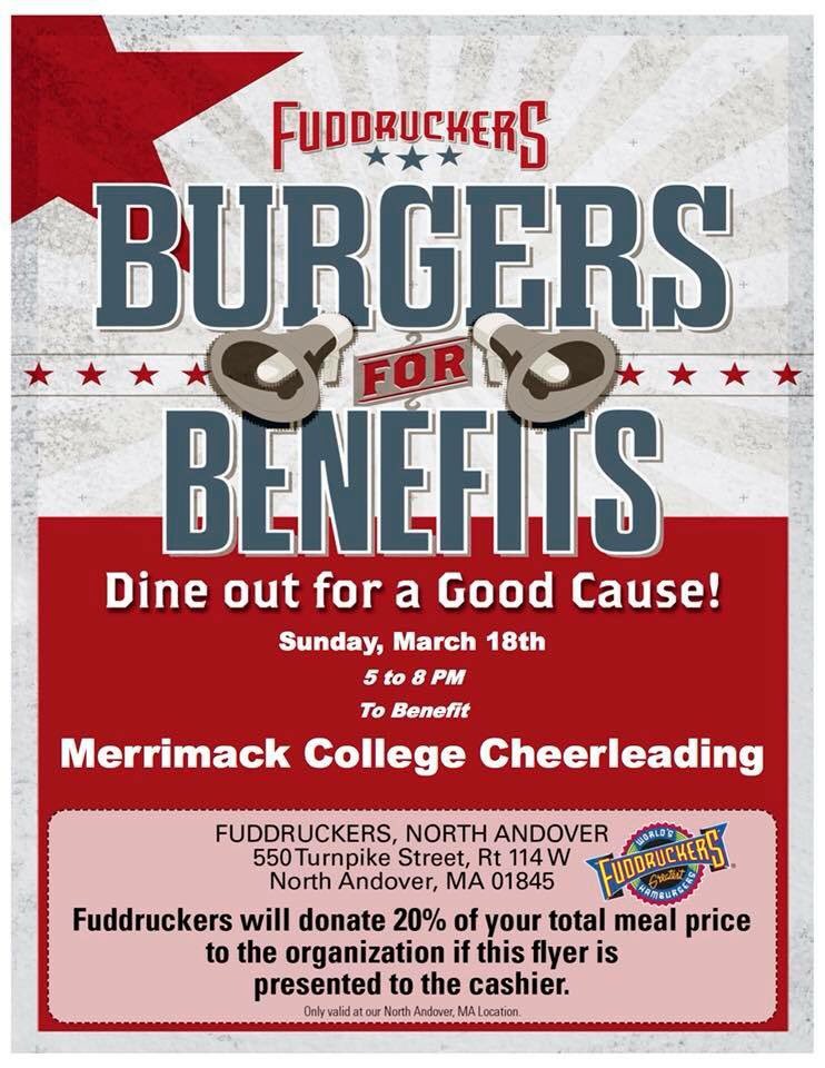 MerrimackCheer's tweet photo. Head down to fudruckers and support us on our road to nationals!!! #16moredays 💙💙💙 https://t.co/0xq6am4VS1