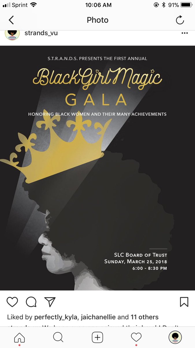 strands_vu's tweet photo. We’re excited to announce our first Black Girl Magic Gala, where we will honor the many accomplishments of black women on Vanderbilt’s campus ✨ Sunday, March 25th. https://t.co/lXtmcpzP5r