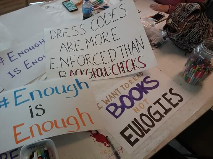 Getting our signs ready....#MarchForOurLivesMarshallCountyWestKentucky