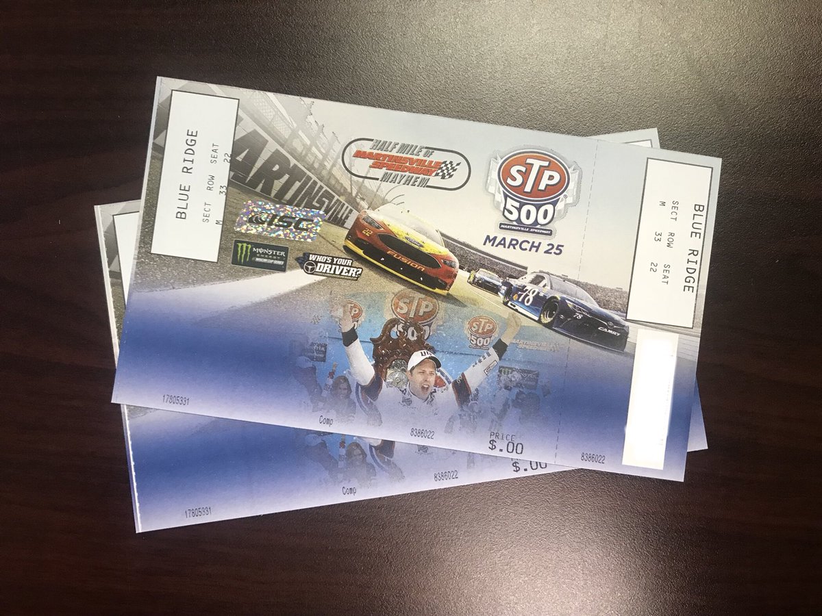 MartinsvilleSwy's tweet image. GIVEAWAY: We’re so happy it’s race week, we’re giving away a pair of #STP500 tickets! Retweet and follow us to enter! We will announce a winner Wednesday, March 21, 2018.