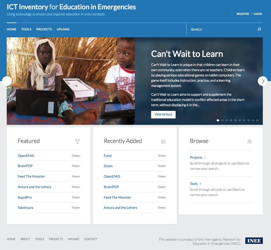 INEEtweets's tweet photo. Thinking about funding #educationinemergencies projects that use techology? The #ICTInventory makes it easy to find #edtech projects in crisis contexts. #ict4eie https://t.co/xHGWMF3fxu https://t.co/qggRWrsqMR