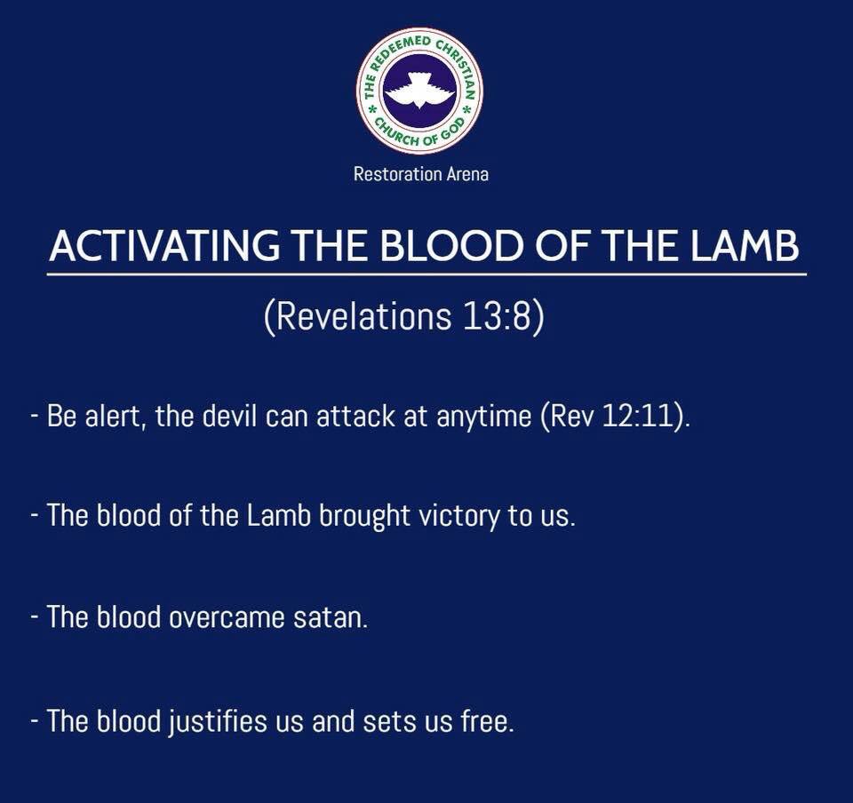 rccgkiev's tweet photo. There is power in the Blood of the lamb only if you Activate it.
#Sundaysermon #rccg #rccgfast2018 #rccgkiev #ActivatingTheBloodOfTheLamb https://t.co/7ivcw4mr8G