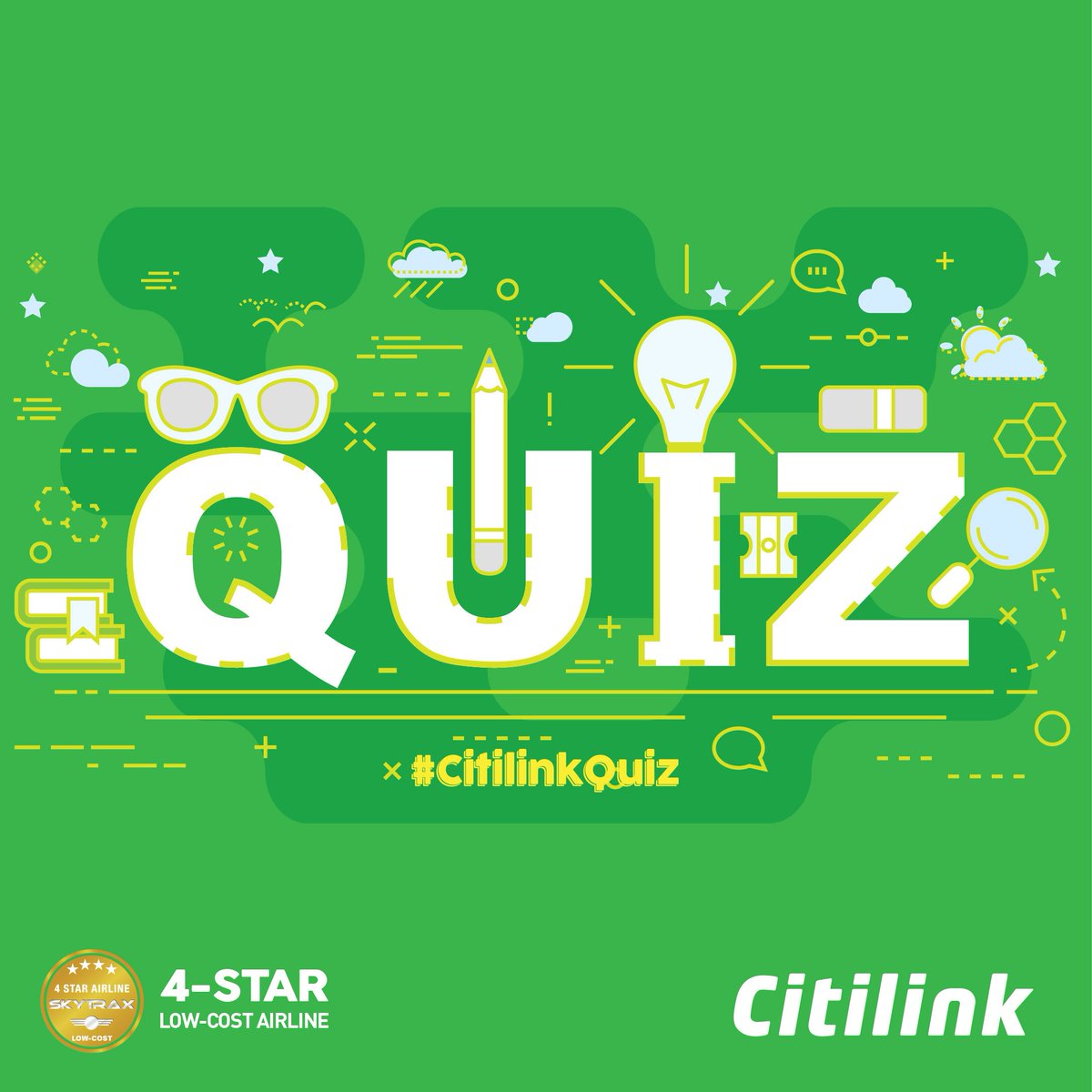 Sebentar lagi, kami akan bagi-bagi voucher belanja senilai Rp 500.000 untuk 5 orang orang yang beruntung #CitilinkQuiz