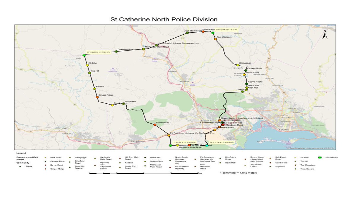 The state of emergency declared for the St Catherine North division will be in effect for an initial 14 days. It covers Spanish Town and its environs, Bog Walk, Linstead, Jones Avenue, Shelter Rock, Lakes Pen, Sligoville and other areas where criminals operate. #837-8888