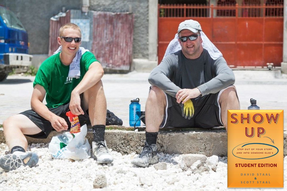 David_Staal's tweet photo. During a meeting with my co-author @scott_staal in Haiti I said, "If the two of us can build a cement block wall, how hard could it be for us to publish a book together?"
We find out in April when Amazon starts shipping. #ShowUpGeneration https://t.co/u9yFSHg1iq