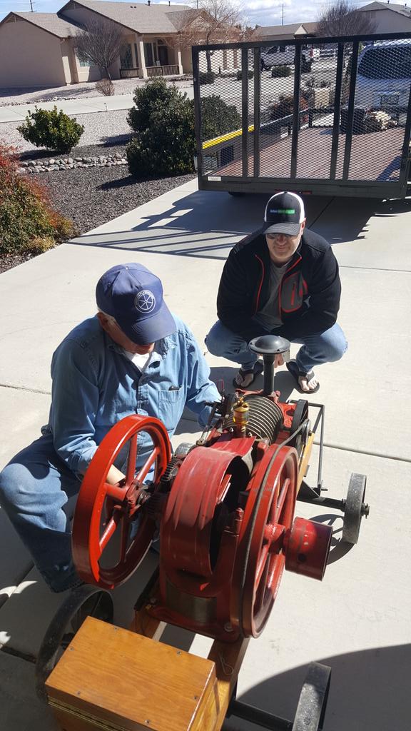 doug_schafer18's tweet photo. AZ - Day 7: Fun visit with my #Godfather in Chino Valley. #HitAndMissEngine https://t.co/0Kbx0YwFz4