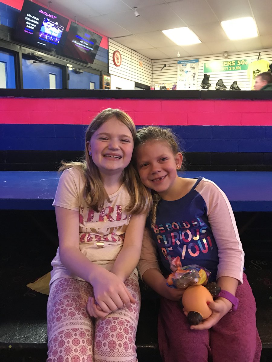 Laila went rolling skating for the first time!  Thank goodness Daddy was there to help!@MissBin103