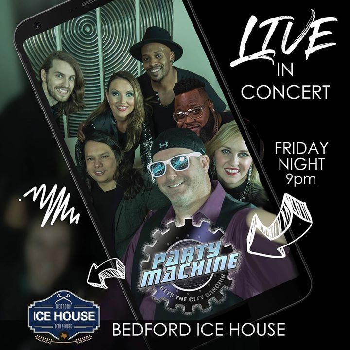 PMBandDallas's tweet photo. Can’t wait to get back to Bedford Ice House this Friday! #partymachinedallas #ecbands https://t.co/qUQvH786ll https://t.co/hwbiRCfUL5