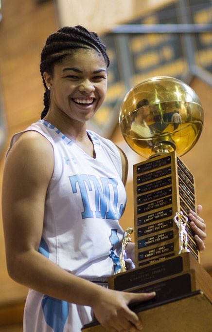 Congratulations to @ShakeJordan on being named @BCANY1 Miss NY Basketball. The @TMLAAthletics senior is headed to @ndwbb