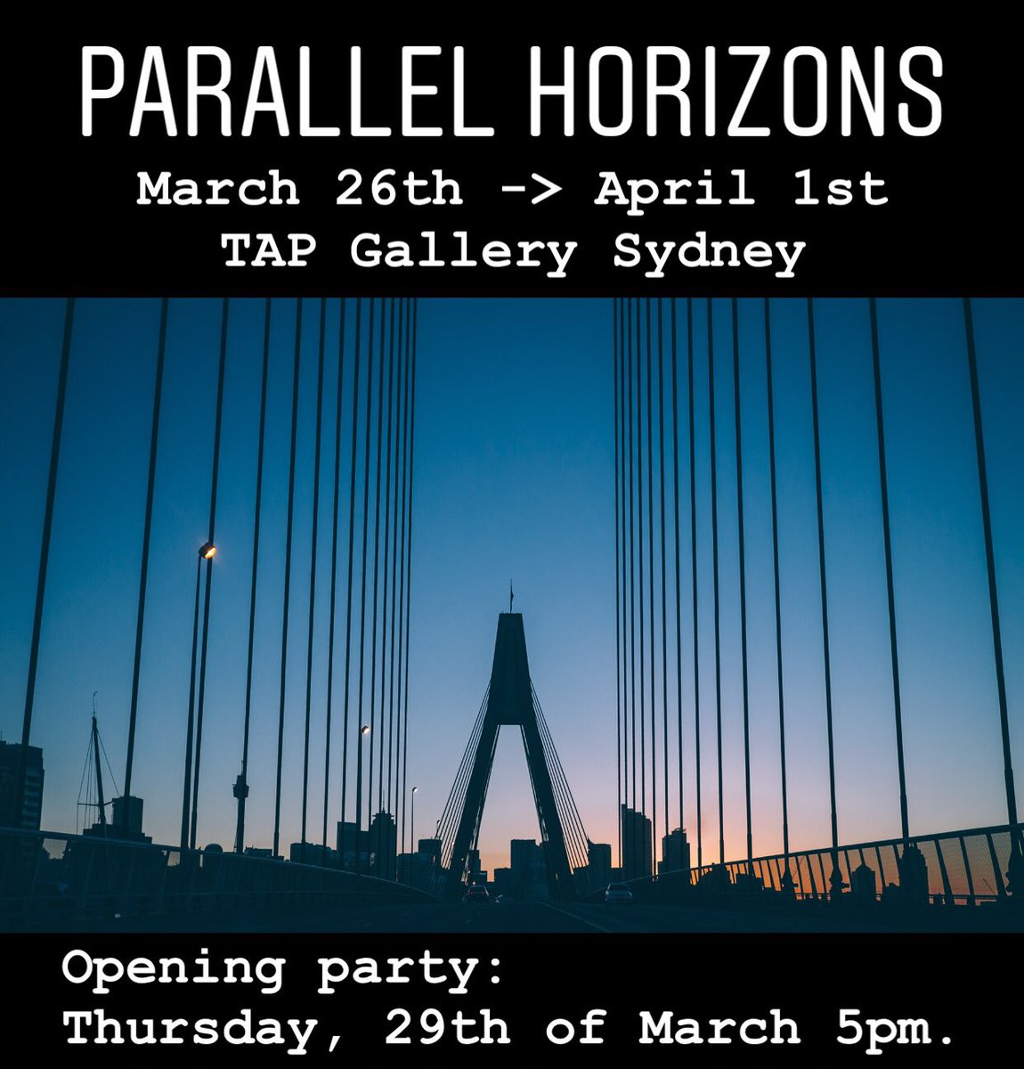 frostickle's tweet photo. Please come to my photography exhibition “Parallel Horizons”, I’d love to meet you and hear from you about how you see and experience the world.

Sydney: 29th of March at @TapGallerySYD
Melbourne: 19th of April at @SK_BARSK
#ParallelHorizons https://t.co/xkmoV4diCa