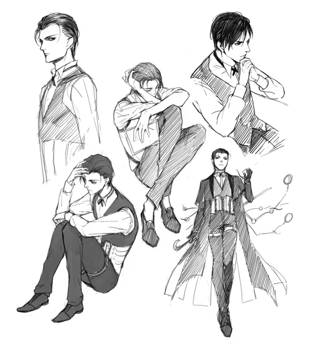Assorted sketches.
I need to draw fullbodies more often.. 
