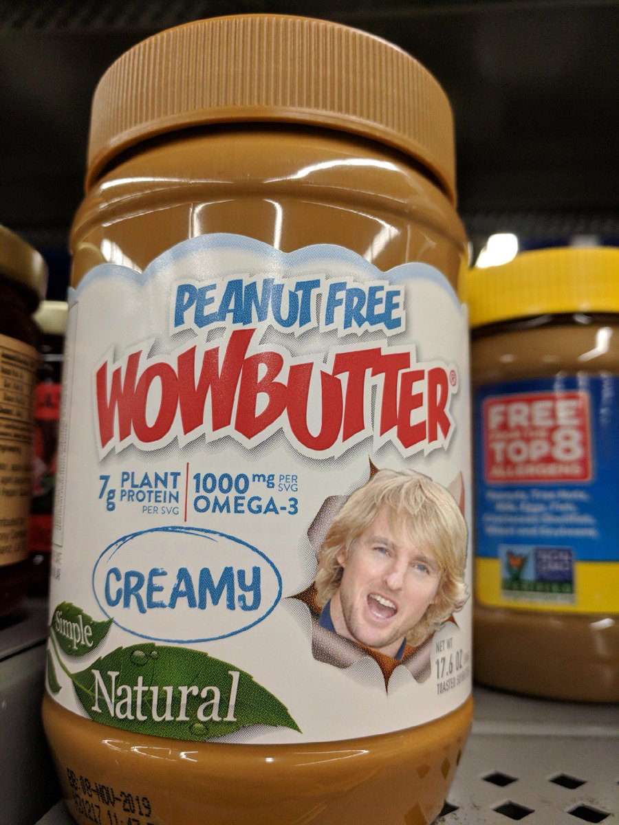 bps87's tweet photo. @WowbutterFoods I think I Owen Wilson would be a great spokesperson. Just sayin'. #wow #owenwowson https://t.co/C6M8LCfHZc