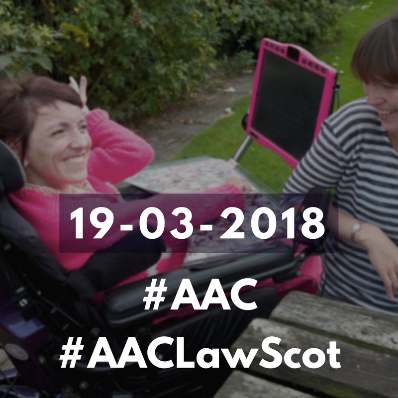 Today is a momentous day for #AAC users in Scotland. It’s now a legal duty for all health boards &amp; integrated boards across the country to provide the equipment &amp; support needed to have communication success! Hooray! 🎉 #AACLawScot <a href="/scotgov/">Scottish Government</a> <a href="/NicolaSturgeon/">Nicola Sturgeon</a> <a href="/NHSLanarkshire/">NHS Lanarkshire</a>
