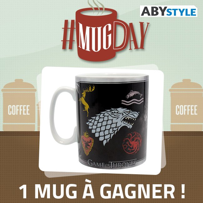 _ABYstyle's tweet image. [#CONCOURS RT+FOLLOW] Oh No it’s #Monday again... Mais c’est aussi le #MUGDAY ! Tentez de gagner notre big mug #GameofThrones ! ☕😀